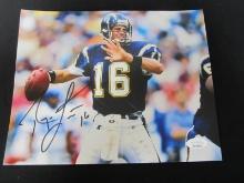 RYAN LEAF SIGNED 8X10 PHOTO JSA COA CHARGERS