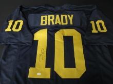 WOLVERINES TOM BRADY SIGNED JERSEY VS COA