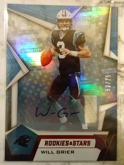 2019 Rookies & Stars Rooke Auto Red SP Will Grier #101 /75