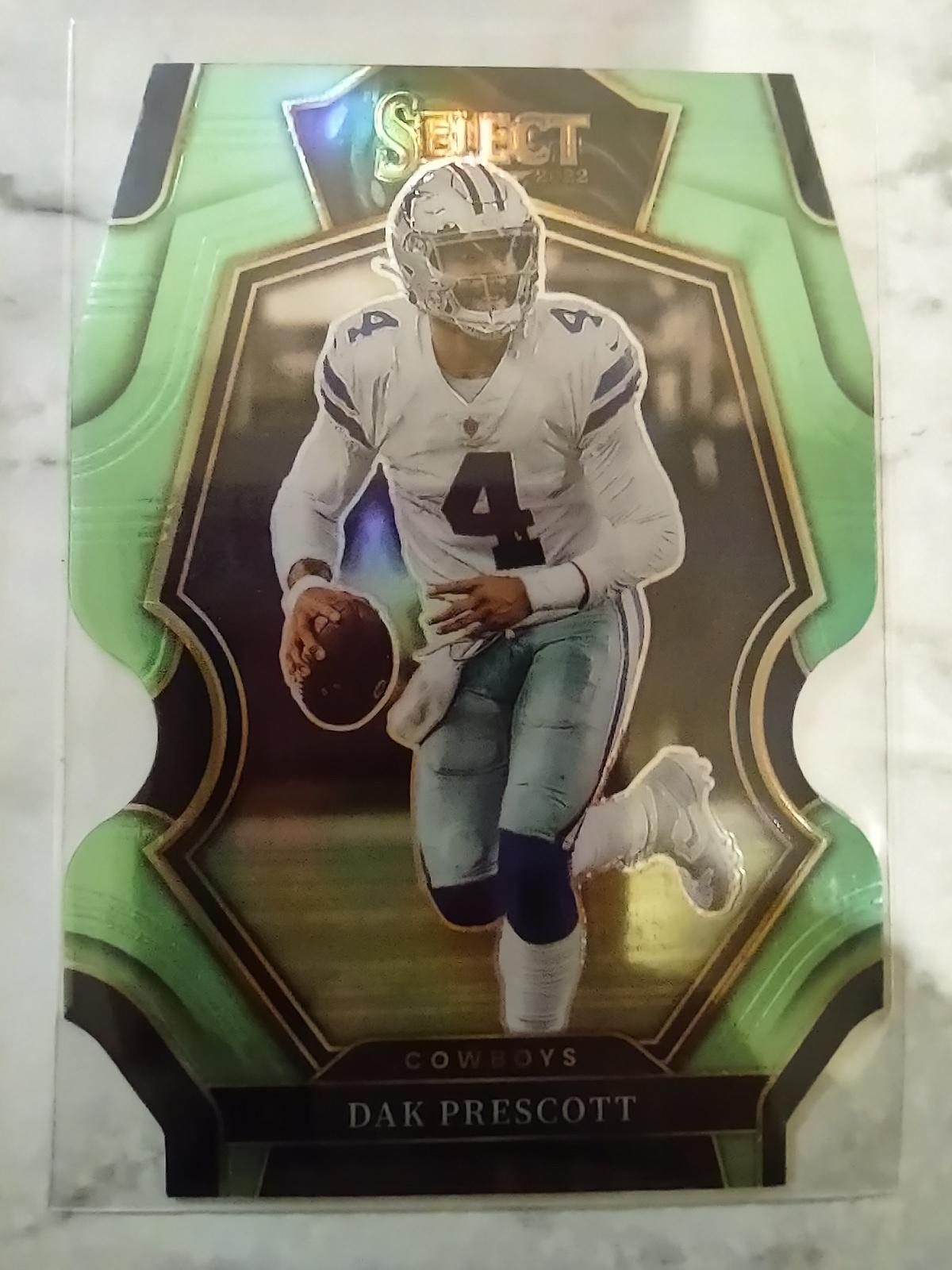 2022 Select Lime Green Diecut Dake Prescott #127 /299