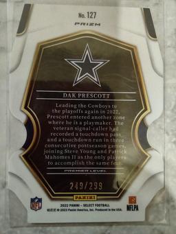 2022 Select Lime Green Diecut Dake Prescott #127 /299