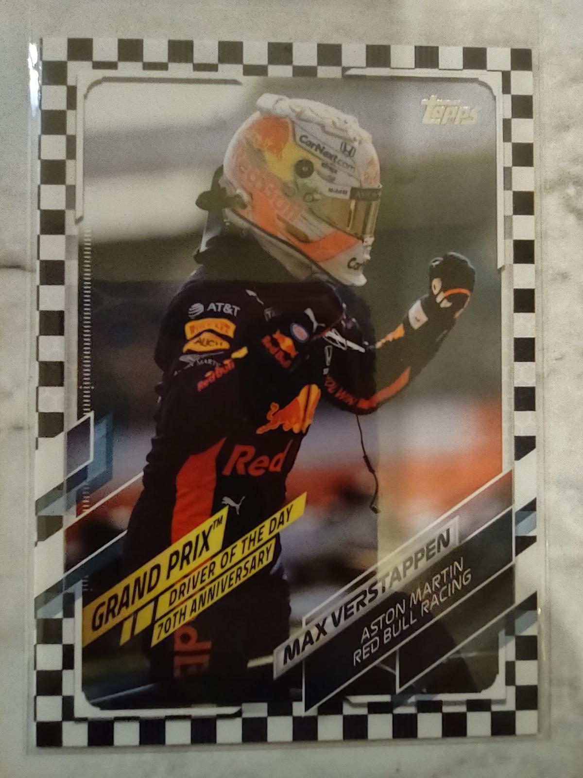 2021 Topps F1 Max Verstappen CheckerBoard SP #167