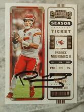 Hand Signed Patrick Mahomes Card W/ COA