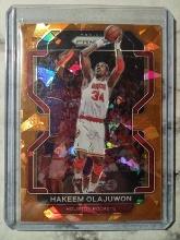 2021 Prizm Orange Cracked Ice Hakeem Olajuwon #265