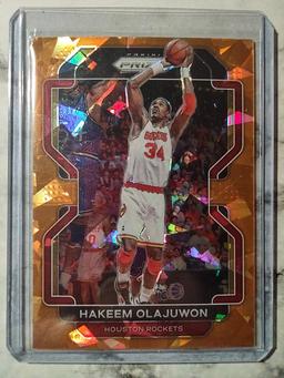 2021 Prizm Orange Cracked Ice Hakeem Olajuwon #265