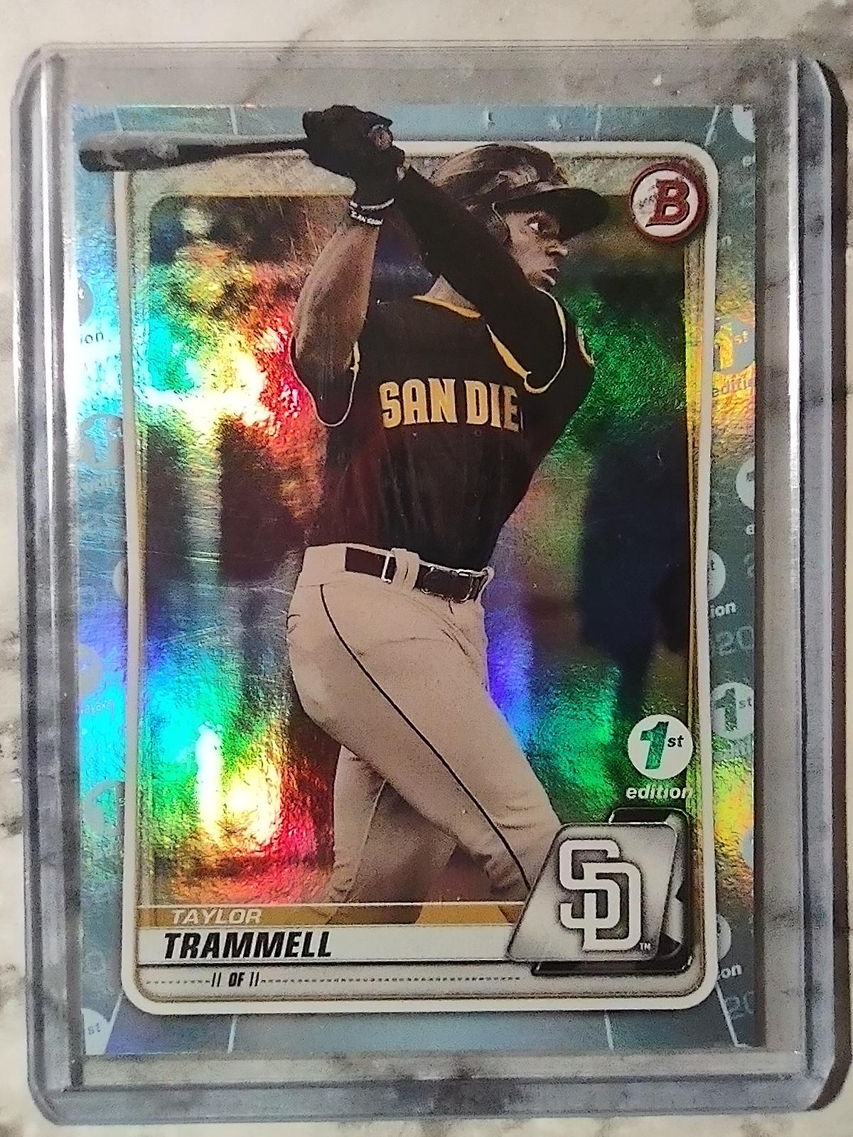 2020 Bowman 1st Edition SP holofoil Taylor Trammell #130