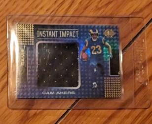 2020 Panini Instant Impact II12 Cam Akers Authentic Patch NFL Trading Card