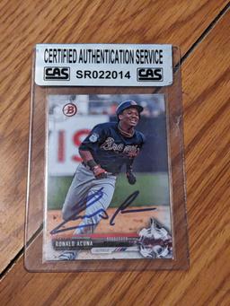 Ronald Acuna JR autographed card with coa