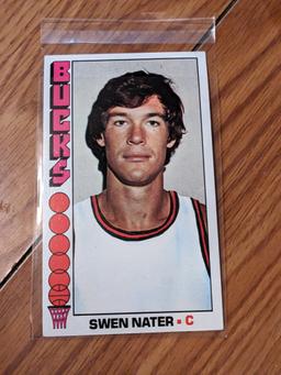 1976 Topps NBA Basketball Seen Nater Jumbo Card #103 Milwaukee Bucks