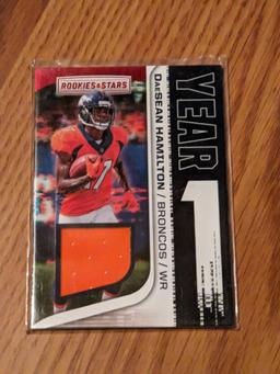 2018 Panini Rookies & Stars DAESEAN HAMILTON Jersey RC - Denver Broncos #YO-32