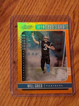 69/75 SP 2019 Panini Absolute Football Orange Introductions Rookie #20 Will GRIER