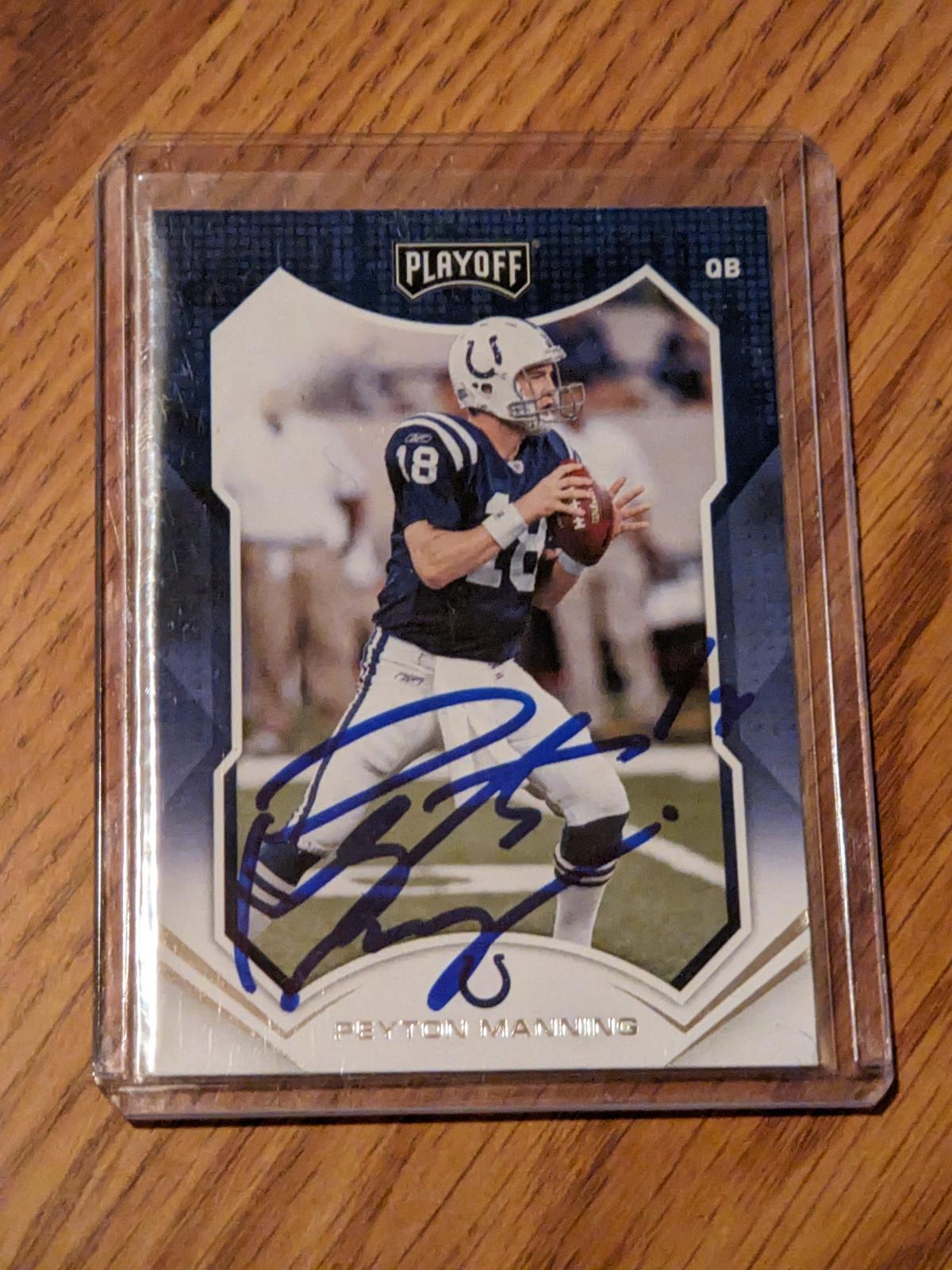 Peyton Manning autographed card w/coa