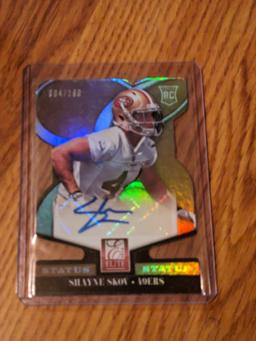 004/199 SP 2014 Panini Elite Status Gold Die-Cut  Shayne Skov #184 Rookie Auto RC