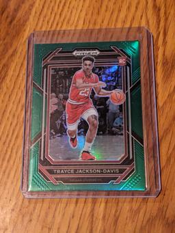 2023-24 Prizm Draft Picks Trayce Jackson Davis #7 Green Prizm RC Warriors