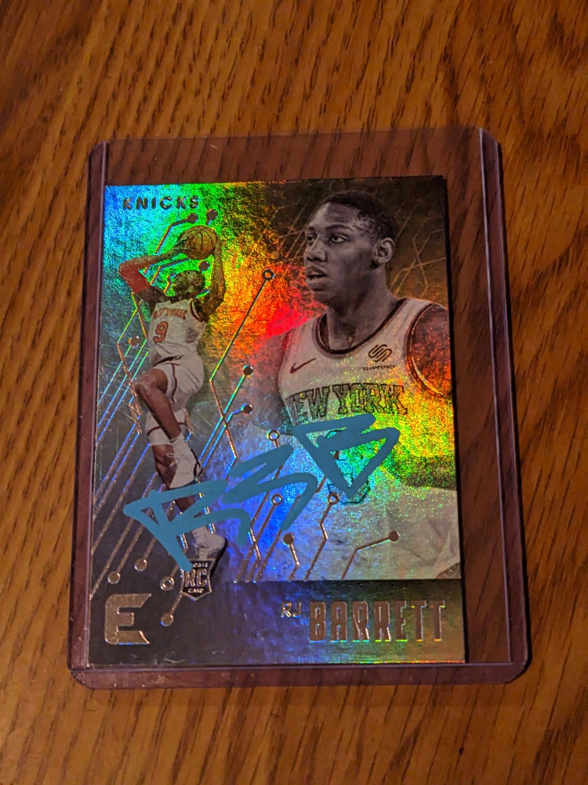 RJ Barrett RC autographed card w/coa