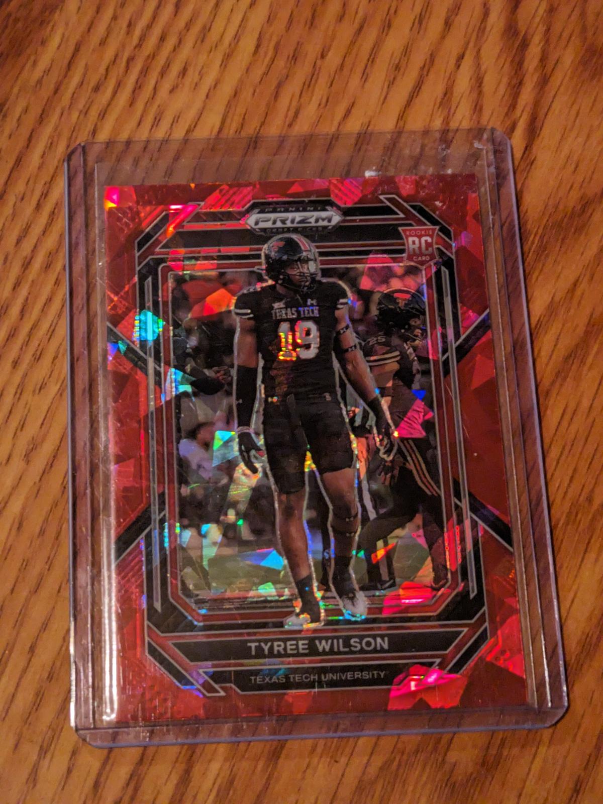 2023 Panini Prizm Draft Picks Tyree Wilson (RC) Red Ice Prizm Parallel #164