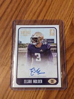 Elijah Molden 2021 Onyx Vintage Football Rookie RC #FAEM Auto Autograph