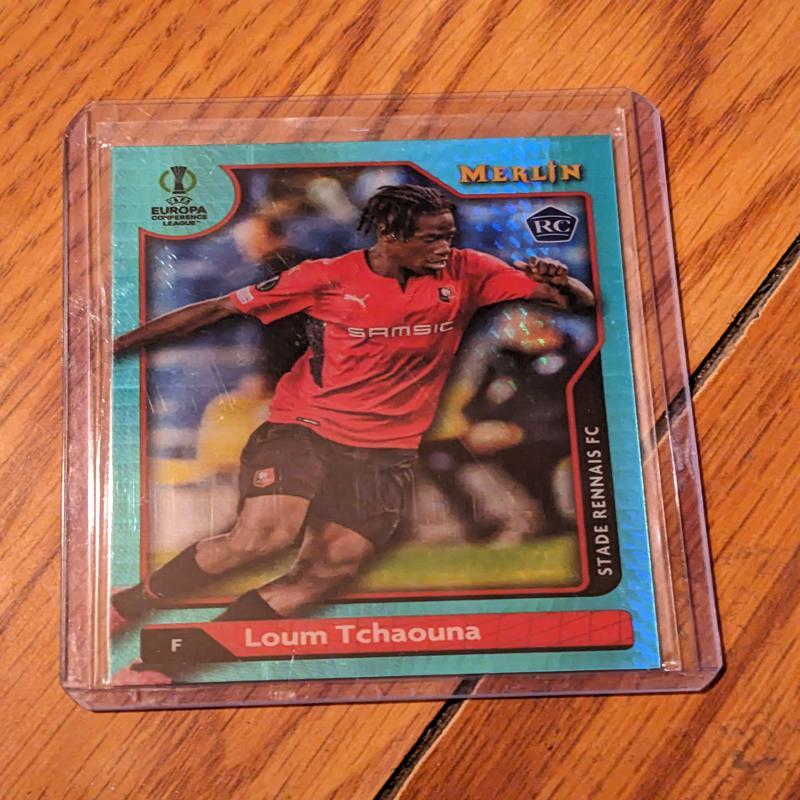 2021-22 Merlin LOUM TCHAOUNA #136 AQUA HOLO REFRACTOR SP RC