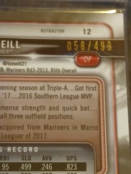 RC Tyler O'Neill 2018 Bowman Chrome #12 Silver Refractor 058/499 SP