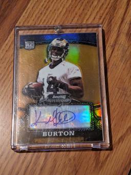 2008 Bowman Sterling Gold Refractor 0311/1050 SP Keenan Burton #134 Rookie Auto RC