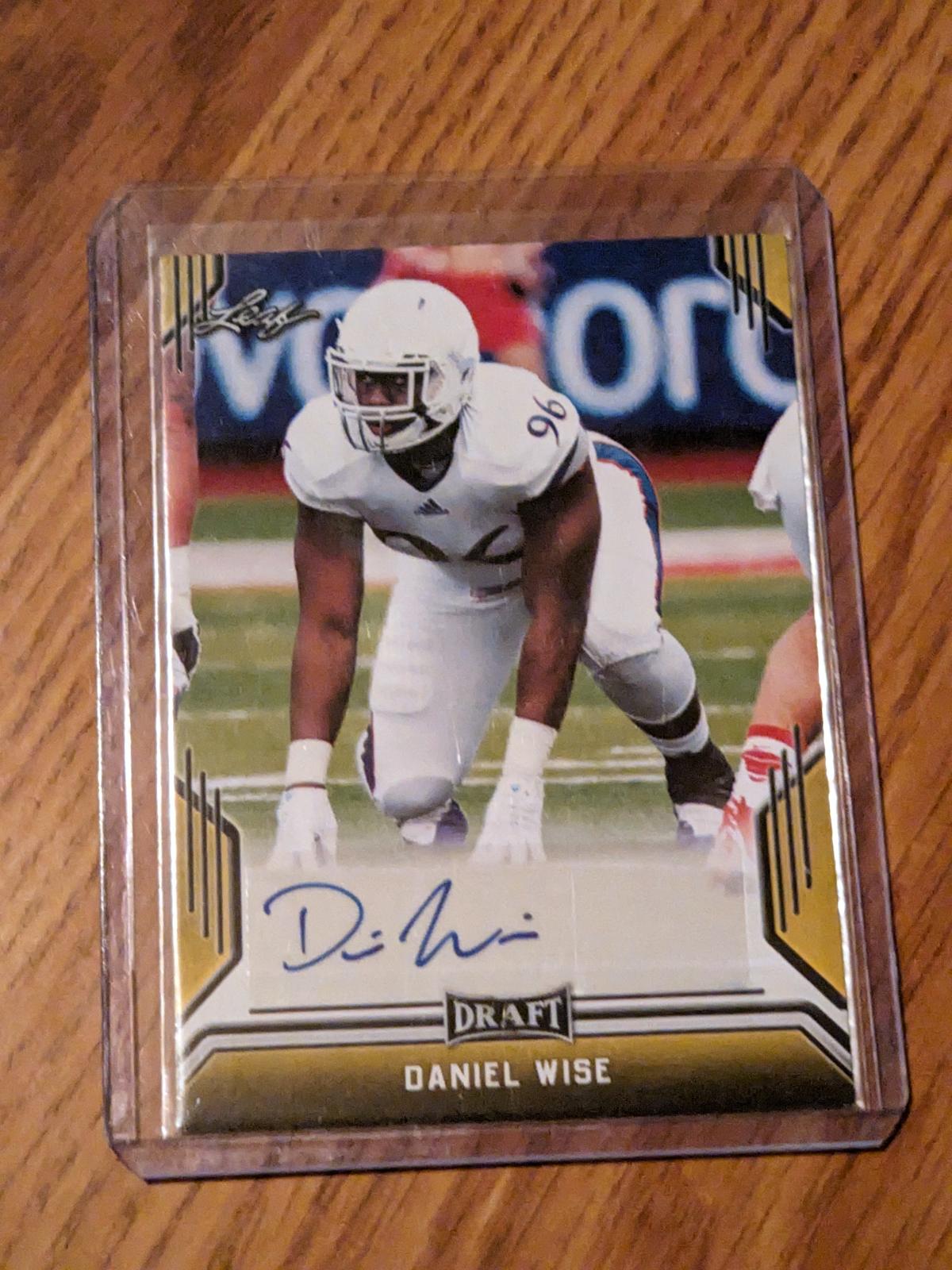 2019 Leaf Draft Autograph Auto Gold #BA-DW2 Daniel Wise Kansas Jayhawks