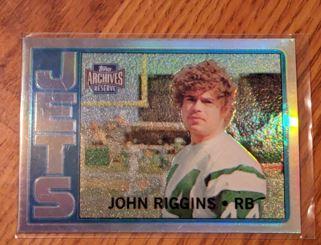 2001 Topps Archives Reserve #13 John Riggins Refractor New York Jets