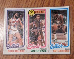 1980-81 Topps #172 245 Greg Ballard 4 Walter Davis AS 33 Nate Archibald