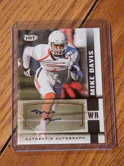 2014 SAGE Hit Auto Mike Davis #A1 Rookie Auto RC