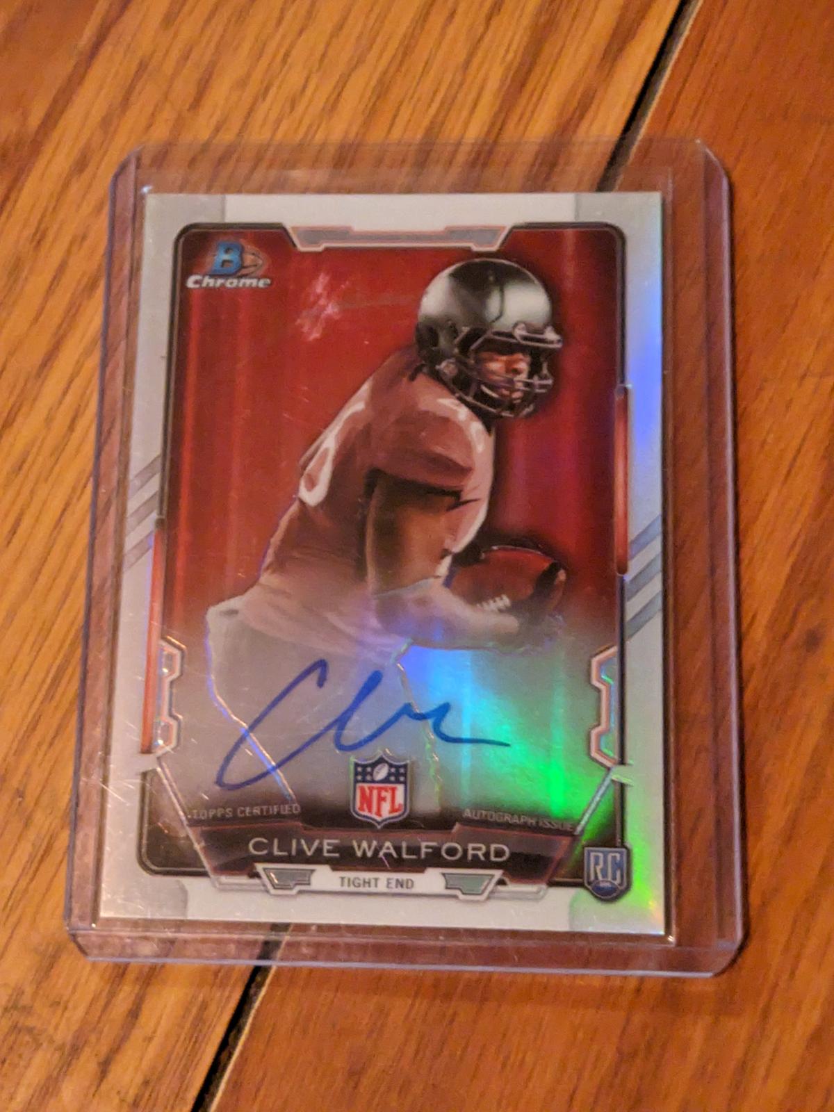 2015 Bowman Chrome CLIVE WALFORD RC Auto Refractor #RCRA-CW RAIDERS MIAMI