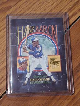 1986 Donruss Hall of Fame Diamond King Puzzle Hank Aaron