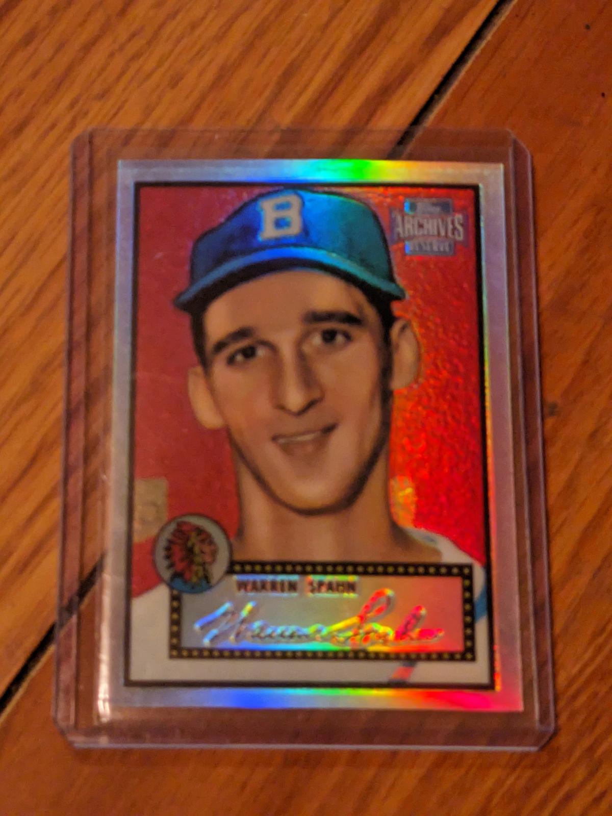 2001 Topps Archives Reserve Refractor Warren Spahn #77 Braves