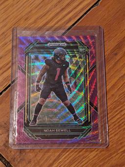 Noah Sewell Rookie 2023 Panini Prizm RC Purple Wave Prizm Oregon #191