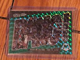 Robert Horry 2021-22 Panini Mosaic Bang! Green Prizm #1 Spurs