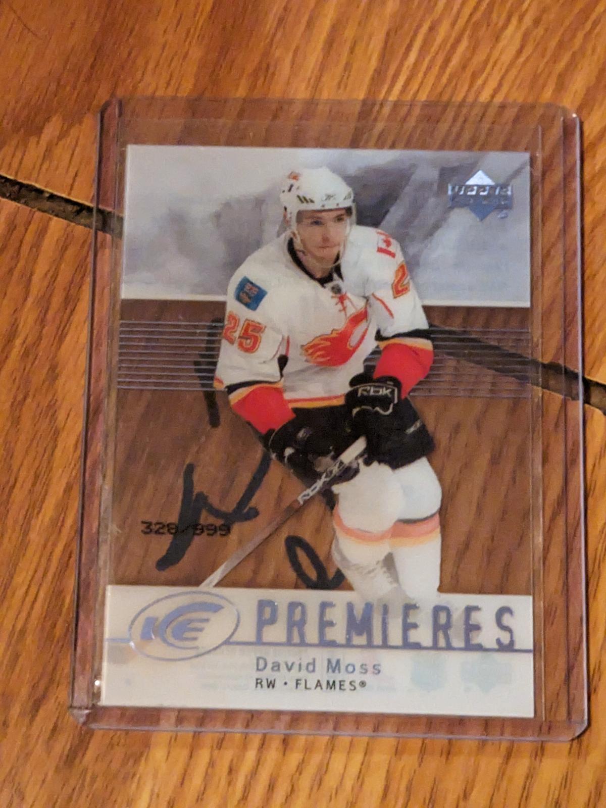 2007/08 DAVID MOSS UPPER DECK ICE PREMIERES R.C. ACETATE CALGARY FLAMES