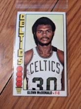 1976-77 TOPPS NBA GLEN MCDONALD BOSTON CELTICS BASKETBALL JUMBO CARD