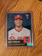 2022 Topps Chrome Platinum 204 Matt Vierling blue Rc Phillies