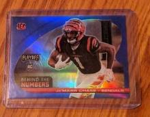 Ja'Marr Chase 2021 Panini Playoff Behind The Numbers Blue Prizm #BTN-JCH (RC) SP