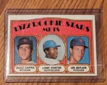 1972 Topps (Buzz Capra / Leroy Stanton / Jon Matlack) Mets Vintage Baseball Card