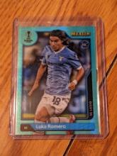 2022 Merlin Chrome Luka Romero Aqua Refractor Lazio Argentina Rookie RC