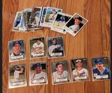 x28 bulk mlb lot includes Topps Chrome of sosa/ gaylord/ piazza/glavine/trea turner,etc