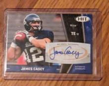 2009 SAGE Hit James Casey AUTO Houston Texans Eagles Denver Broncos Rice