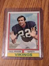 Paul Krause 1974 Topps #82 Vikings HOF