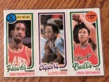 1980-81 Topps #42 218 3 Dan Roundfield Lloyd Free David Greenwood