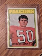 1972 Topps Football Greg Brezina RC #196 Atlanta Falcons Vintage NFL RC