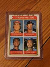 1974 Topps Terry Hughes/John Knox/Andy Thornton/Frank White RC MLB #604