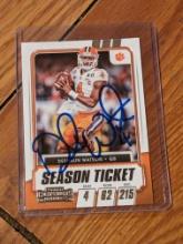 Deshaun Watson autographed card w/coa