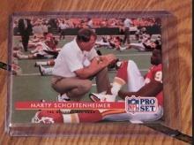 1992 Pro Set #207 Marty Schottenheimer HC Kansas City Chiefs