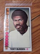 1976-77 Topps #51 Ticky Burden jumbo card