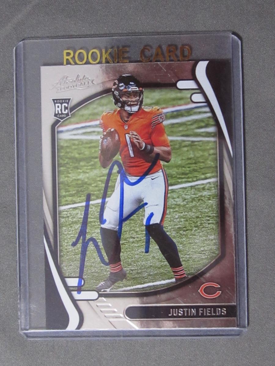 JUSTIN FIELDS SIGNED ROOKIE CARD WITH COA