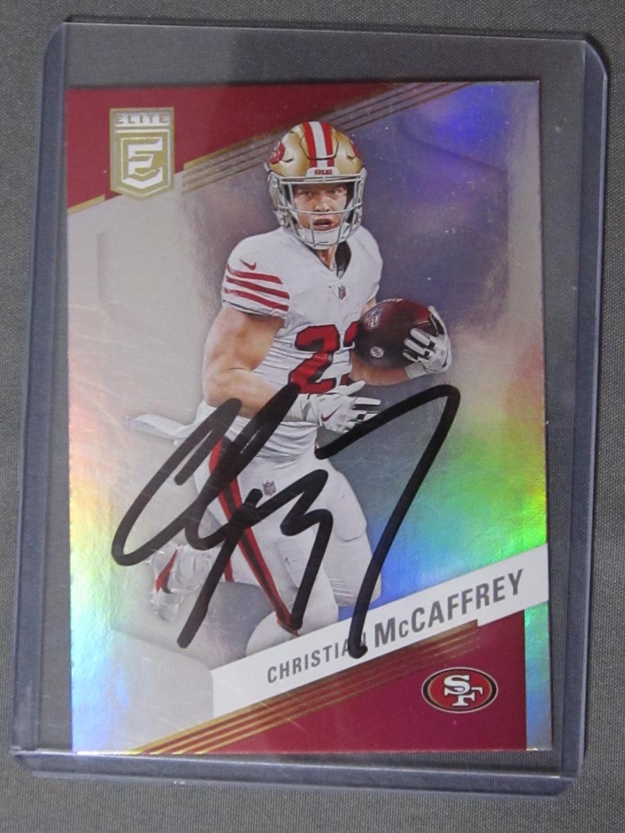 CHRISTIAN MCCAFFREY SIGNED SPORTS CARD WITH COA